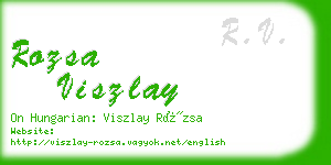 rozsa viszlay business card